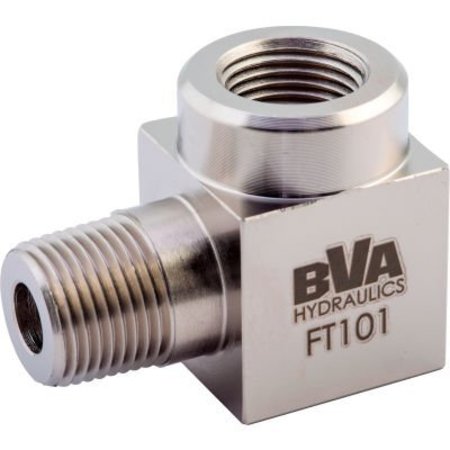 SHINN FU AMERICA-BVA HYDRAULICS BVA Hydraulic Fitting Street Elbow, 90 Connector, Female 3/8in-18 NPTF to Male 3/8in-18 NPTF FT101